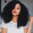 SCENTW V part Curly Wigs for Black Women Afro Curly Twist Out African American Wig Upgrade U Part Wigs Afro Bomb Kinky Curly Synthetic Glueless Full Head Clip in Half Wigs No Leave Out Thin Part Wig