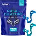 Brison Nasal Dilators for Breathing and Sleeping - 2 Pack Anti Snoring Nose Vents Opener for Better Breathing Sleeping and Activity Improves Airflow - 2pcs Soft-Hard (Turquoise Blue)