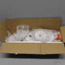 IBUYKE Industrial Pipe Clothes Rack Set of 2, 37 Inch Wall Mounted Clothing Rack, Space-Saving Hanging Closet Rod, Heavy Duty Multi-Purpose Garment Rack for Closet and Laundry Room, White TYJ001W-2