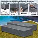 Waterproof Patio Lounge Chair Cover 2 Pack Outdoor Chaise Lounge Covers 600D Weather Resistant Material, UV Protection, Windproof Design Outside Furniture Covers 80" x 28" x 14" H,Grey