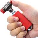 CO2 Bike Tire Inflator Quick Push-Button Release, Fits Presta & Schrader Valves, CO2 Bike Pump or 5X 16g Threaded CO2 Cartridges