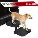 Effortless in & Out for Dogs | Portable Lightweight Design | Easy Slide-in to 2-Inch Trailer Hitch Receiver |Folding Steps for Truck & SUV Hitches, for Medium to Large Dogs