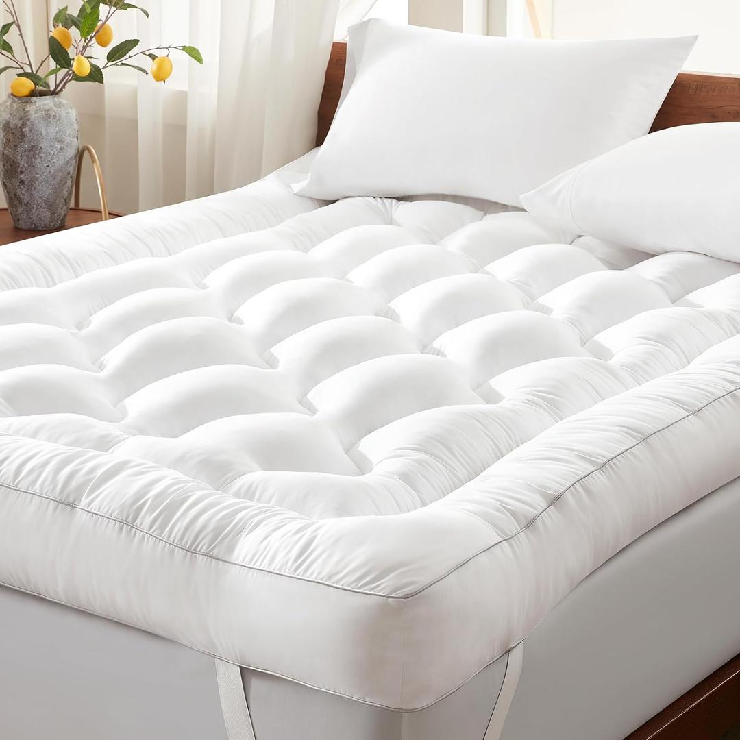 Decroom 4 Inch Memory Foam Mattress Topper Full for Back Pain Relief, Filled with Breathable Memory Foam Pillow Topper Soft Fluffy Supportive Bed Mattress Pad, 75x54x4 Inch