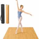 Rocalt Marley Dance Floor 6 ft x 4 ft, Portable PVC Dance Mat | 4.5mm thick PVC, waterproof top, non-slip backing, carry bag, roll-up setup for ballet, jazz, and home studio