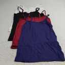 BQTQ 5 Pcs Women's Camisole Tank Top Undershirt Spaghetti Strap Basic Camisoles (Black, White, Gray, Darkrednavy)