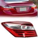 Dasbecan Driver Side Tail Light Compatible with Honda Accord Sedan 2016 2017 Left Rear Lamp Outer Replaces# 33550T2AA21 with LED