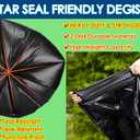 55 Gallon Trash Bag, 66 Count Garbage Trash Bags, 2.0 Mil Heavy Duty 40 x 47" Large Black Plastic Trash Can Liners Huge for Construction Industrial Yard Outdoor Commercial