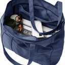 Bagelite Extra Large Canvas Tote Bag for Women Men, Utility Work Bags with Zipper