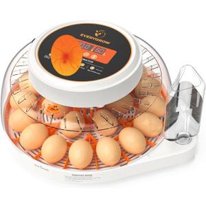 Incubators for Hatching Eggs, 22 Eggs Smart Incubator with Automatic Egg Turning and Humidity Control, Automatic Water Adding for Hatching Chicken, Duck, Quail Goose [2025 Upgrade] (White)