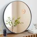 Sweetcrispy Round Bathroom Mirror for Over Sink, 36 Inch Wall Vanity Mirror