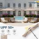 6.5'x10' Rectangular Patio Outdoor Umbrella,Large Coverage with Push-Button Tilt & UV Protection,Sturdy Ribs for Deck,Lawn,Pool,Backyard
