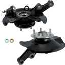 Pair of Front Wheel Hub Bearing Steering Knuckle Assembly 698-494 698-495 Replacement for Honda Civic 2003-2005 1.7L
