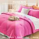 MUXHOMO Queen Comforter Set, All Season Ultra Soft Down Alternative Bedding - 3 Piece Lightweight Bed Set Includes 1 Comforter (90"x90") and 2 Pillow Shams (20"x26"), Hot Pink