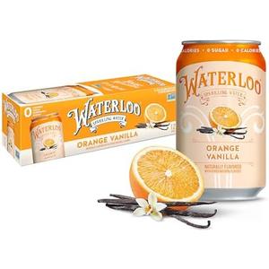 Waterloo Sparkling Water, Orange Vanilla Naturally Flavored, 12 Fl Oz Cans (Pack of 24)– Zero Calories and Zero Sugar or Sweeteners Pack of 2 By SEP 11 2026