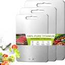 100% Pure Titanium Cutting Board Set in S/M/L Sizes, Food Grade