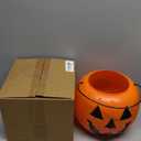 Halloween Pumpkin Jack O' Lantern Candy Bucket (Orange) 8" | Trick or Treat Bucket