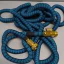 50FT Expandable Garden Hose w/10 Function Spray Nozzle, 2026 New Superior Strength Water Hoses, 3/4" Brass Connectors- Leakproof Lightweight Water Pipe for Outdoor & Gardening(Blue Black)