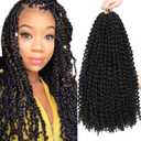 Dorsanee Passion Twist Hair 18 Inch 7 Packs Water Wave Crochet Hair Long Bohemian Curly Braiding Hair for Butterfly Locs, Faux Locs, Boho Style Spring Twist Crochet Braids 