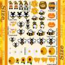 Hotop 48 Pcs Bee Iron on Patches Honeybee Patch Backpacking Sew on Embroidered for Jeans Jackets Clothes Backpack Cap DIY Crafts Sew Making