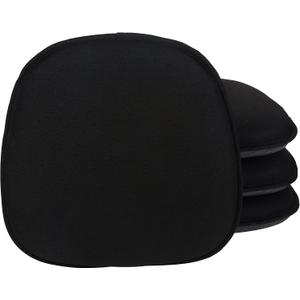Klear Vu Gripper Non-Slip Mid Century Modern Shell Chair Cushion, Assembled in USA, Extra Thick Fill, Omega Upholstery Fabric, Set of 4 for Dining Room and Kitchen, 4 Count (Pack of 1), Midnight Black