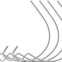 50 Pieces Stainless Steel Picture Hanging Hooks, PinCute Drywall Picture Hangers, Heavy Duty Wall Hanging Hooks Holds Up to 100 lbs, Hang Art, Clock, Shelves, or Planters