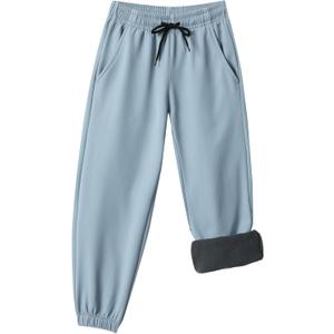 Toddler Fleece Lined Warm Joggers for Baby Boys Girls Thermal Winter Sweatpants Kids Hiking Pants (5T, Bluegray)