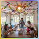 TaoBary 2000 Sheet Paper Chain Garland Strip 1.8/3.15x10 Inch, Construction DIY Craft Paper Chain for Classroom Home Holiday Party Decor Supplies with Double Sided Tape (1.77x9.84 Inch, Rainbow Color)