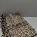 Collive Kitchen Runner Rug, 2x4.3 Hand-Woven Reversible Washable Bathroom Runner Rug for Entryway, Natural/Black Cotton Woven Boho Farmhouse Front Door Rug for Bedroom Entry Kitchen Floor Door Decor