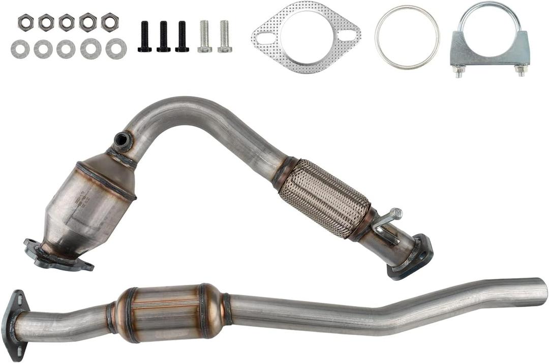 KAC Catalytic Converter Fit for 2010-2014 Equinox/Terrain 2.4L, 2012-2015 Captiva Sport 2.4L Catalytic Converter Kit Direct-Fit Automotive Replacement OEM 642042, 644015 (EPA Compliant)