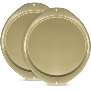 RavisingRidge Pizza Pan - 14 Inch Nonstick Pizza Pan for Oven with Widen Handles for Cooking, Baking, and Grilling - Durable, Even Heating, Long-Lasting Kitchen Cookware (2, Golden)