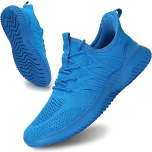 Mens Slip On Running Shoes Athletic Walking Trainers Lightweight Breathable Mesh Tennis Sneakers (8.5)