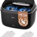 Gardner Pet Cat Fountain 1 Gallon, Vortex Dog Water Fountain, Ultra Quiet Automatic Cat Fountain with Filter, Transparent Tank, Splash-Proof, Easy to Clean,Without Adapter (Black)