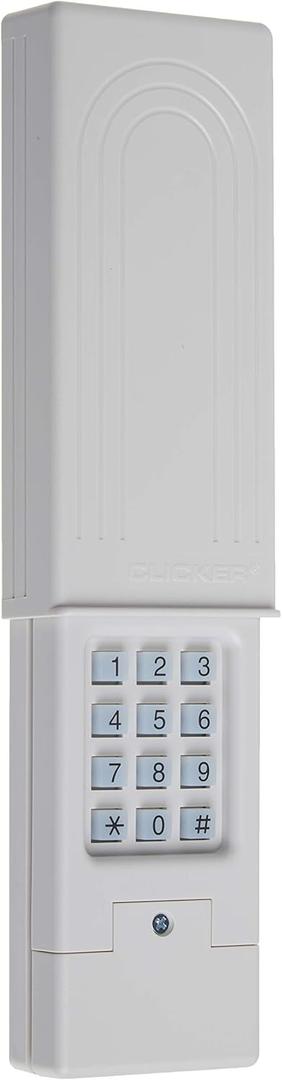 CHAMBERLAIN Clicker Keyless Entry KLIK2U-P2, Works with Chamberlain, LiftMaster, Craftsman, Genie and More, Security +2.0 Compatible Garage Door Opener Keypad, White