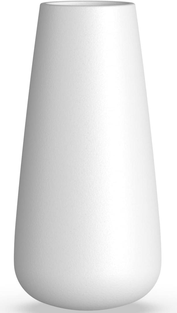 DECORPIA Premium Ceramic Vase for Pampas Grass - Flower Vase for Home Decor, Minimalism Style for Modern Table Shelf, Vases for Flowers for Kitchen Living Room (White, Extra Large)