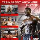 2 x TECEUM Lifting Straps for Weightlifting Gym Strength Training - Wrist Straps with Neoprene Padded Cotton - Men & Women  Ideal for Powerlifting, Bodybuilding & Deadlifts (18" - Beast Mode, Brown)