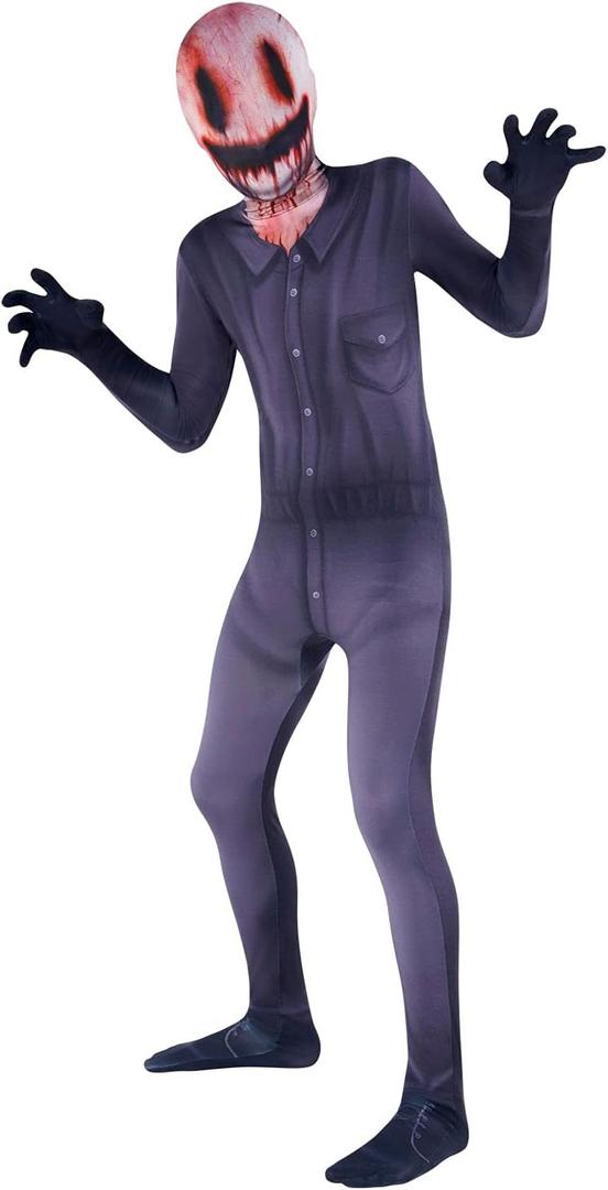Morphsuits Kids The Smiler Urban Legend Scary Boys Halloween Costume Bodysuit Outfit (Medium)