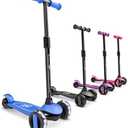6KU Scooter for Kids Ages 3-10 with Flash Wheels, Kids Scooter 4 Adjustable Height, Toddler Scooter Extra-Wide PU LED Wheels, 3 Wheel Scooter for Kids for Girls & Boys Learn to Steer (blue)