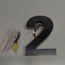 LLtronation 6 Inch Backlit House Numbers for Outside, Stainless Steel, LED Illuminated Home Address Number, Modern Lighted Address Signs for Houses, Restaurant, Waterproof (6IN-2-Black)