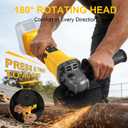 2-in-1 Cordless Angle Grinder & Circular Saw for Dewalt 20V Max Battery (Tool Only), 4-1/2" to 5", 180 Rotating Head, 3-Speed with LED Display, 9300RPM Brushless for Cutting, Grinding, Polishing