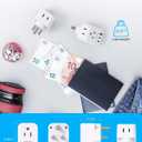 US to India Plug Adapter, HANYCONY Type D Plug Adapter with 2 Outlets 3 USB Ports(2 USB C), India Power Travel Adapter for USA to India, Bangladesh, Maldives, Pakistan, 2 Pack