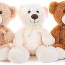 MorisMos 3 Packs Teddy Bears Bulk Stuffed Animals, Cute Small Teddy Bear Plush Toys, Little Stuffed Bear for Kids on Centerpiece Baby Shower, 14 Inches (3 Pcs Elegant)