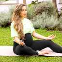 Walifrey Women's Maternity Leggings with Pockets Over The Belly,Pregnancy Yoga Pants Activewear Workout Leggings (Black, M)