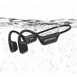 Bone Conduction Headphones, IPX8 Waterproof Swimming Headphones, Open Ear Headphones with MP3 Mode 32GB Memory Up to 12 Hours Playtime, Bluetooth 6.0 Earbuds Secure Fit for Running and Fitness