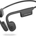 SANOTO Bone Conduction Headphones Bluetooth 5.3,Open Ear Headphones with Dual-Microphone Noise Reduction,8H Long Battery Life,IPX6 Waterproof Sports Headphones for Working, Cycling, Training (Black)