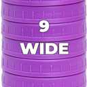 9 Pack Violet Wide Mouth Mason Jar Lids with Silicone Rings,9 Color to Choose, Plastic Mason Jar Lids,Plastic Canning Lids, Fit Ball,Kerr and More (Violet) (Purple)