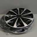 ABX Hubcaps,16 inch hubcaps Set of 4, Wheel Rim Cover ABS Material, Snap On Car Truck SUV Replacement, for Toyota Camry Nissan Mazda etc, Black & Silver