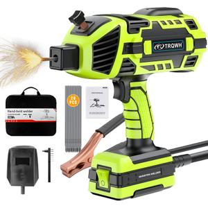 TRQWH Portable Welding Machine 110V ARC Handheld Welder IGBT Inverter Welding Gun Stick Welder 5 Variable Current Adjustment Hand Held Welder Machine, Fit for 1/16"-1/8" Welding Rods (Green)