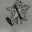 Kesfitt Christmas Tree Topper Sliver Lighted with 6 Projection Modes,Christmas Star Tree Topper Built-in LED Rotating Lights, 3D Glitter Dynamic Projection for Xmas Party Holiday Decorations (Silver)