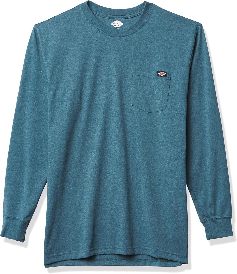 Dickies Men's Big and Tall Long Sleeve Heavyweight Crew Neck (X-Large Tall, Baltic Blue)