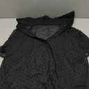 Avanova Women See Through Mesh Button Down Top Half Sleeve Collared Shirt Blouse (Small, Black Dots)